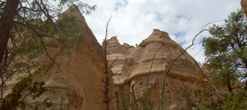 Some of the tent rock formations at Kasha Katuwe Tent Rocks National Monument