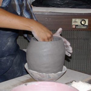 Shaping the pot