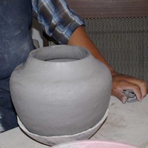 The trimmed pot