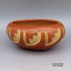 Belen Tapia, cjsc2k103, Red bowl with carved geometric design