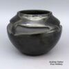 Juanita Gonzales, cjsi2k067, Black jar with carved geometric design