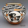 Wilfred Garcia, cmac2l094, Polychrome jar with Mimbres and geometric design