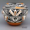 Wilfred Garcia, cmac2l094, Polychrome jar with Mimbres and geometric design - Image 4