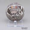 Rebecca Lucario, dkac3c231, Miniature polychrome seed pot with Mimbres and geometric design