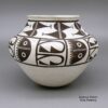 Marie Z Chino, dkac3c260, Black-on-white jar with a geometric design - Image 3