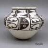 Marie Z Chino, dkac3c260, Black-on-white jar with a geometric design - Image 4