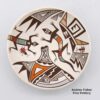 Sharon Lewis, lkac2l290: Miniature polychrome bowl with lizard, ladybug, and geometric design