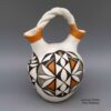 Eva Histia, lkac2l308, Wedding vase with braided handle and geometric design