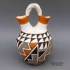 Elizabeth Waconda, lkac2l315, Wedding vase with braided handle and geometric design