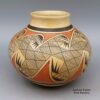 Fannie Nampeyo, lkho2l304, Polychrome jar with geometric design and fire clouds