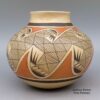 Fannie Nampeyo, lkho2l304, Polychrome jar with geometric design and fire clouds - Image 3