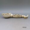 Michael Kanteena, lkla2l301: Black and white ladle with bird handle and geometric design - Image 3