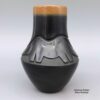 Dora Tse Pe, lksi2l332: Black jar with a carved avanyu design - Image 3