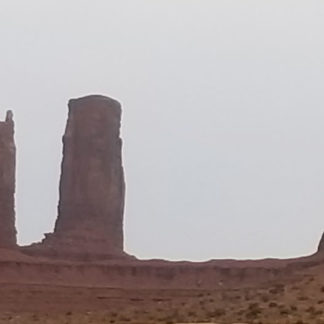 Sandstone pillars in Monument Valley