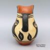 Unknown Santo Domingo Artist, nusd2m064, Polychrome pitcher with flower and geometric design - Image 3