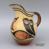 Unknown Santo Domingo Artist, nusd2m064, Polychrome pitcher with flower and geometric design - Image 4