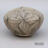 Carrie Chino Charlie, paac2l305: Black-on-white seed pot with geometric design - Image 3