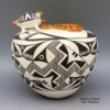 Eva Histia, plac2k149, Polychrome jar with geometric design and applique turtle - Image 2