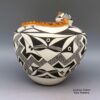 Eva Histia, plac2k149, Polychrome jar with geometric design and applique turtle - Image 4