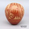 Grace Medicine Flower, plsc2k125: Small red seed pot with sgraffito geometric design - Image 4