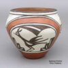 Sofia Medina, rsza3a067, Small polychrome jar with a roadrunner and geometric design