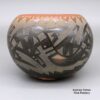 Sammy Naranjo, snsc3c076, Black bowl with an avanyu, bear paw and geometric design - Image 3