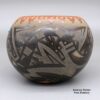 Sammy Naranjo, snsc3c076, Black bowl with an avanyu, bear paw and geometric design - Image 4