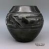 LuAnn Tafoya, spsc2k110: Black jar with carved design - Image 2