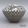 Cletus Victorino, zzac2k047m3: Black-and-white jar with geometric design - Image 2