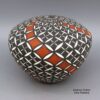 Cletus Victorino, zzac2k050: Polychrome seed pot with geometric design