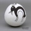 Emma Lewis, zzac2l404, Black-on-white seed pot with Mimbres rabbit and geometric design - Image 3