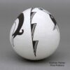 Emma Lewis, zzac2l404, Black-on-white seed pot with Mimbres rabbit and geometric design - Image 4