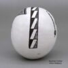 Dolores Lewis, zzac2l405, Black-on-white seed pot with Mimbres turkey and geometric design - Image 2