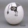 Dolores Lewis, zzac2l405, Black-on-white seed pot with Mimbres turkey and geometric design - Image 3