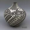 Sandra Victorino, zzac2m012m1: Black-and-white jar with geometric design