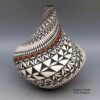 Sandra Victorino, zzac2m104, Polychrome jar with feather and geometric design