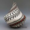 Sandra Victorino, zzac2m104, Polychrome jar with feather and geometric design - Image 3