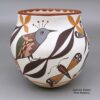 Diane Lewis, zzac2m156, Polychrome jar with dragonfly, bird, flower and geometric design