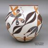 Diane Lewis, zzac2m156, Polychrome jar with dragonfly, bird, flower and geometric design - Image 2