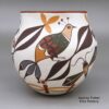 Diane Lewis, zzac2m156, Polychrome jar with dragonfly, bird, flower and geometric design - Image 3