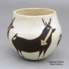Marie Z Chino, zzac2m504, Polychrome bowl with deer-with-heart-line design