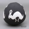 Emma Lewis, zzac2m505, Black and white seed pot with a Mimbres rabbit and geometric design - Image 4