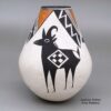 Lucy Lewis, zzac2m550, Polychrome jar with a Mimbres pronghorn and geometric design - Image 2