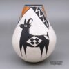 Lucy Lewis, zzac2m550, Polychrome jar with a Mimbres pronghorn and geometric design - Image 4