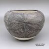 Lucy Lewis, zzac2m552, Black and white bowl with a fine line and geometric design