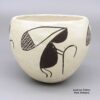 Unknown Acoma Potter, zzac2m553a, Black-on-white bowl with a Mimbres kokopelli design