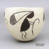 Unknown Acoma Potter, zzac2m553a, Black-on-white bowl with a Mimbres kokopelli design - Image 2