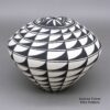 Cletus Victorino, zzac3b211, Black and white seed pot with a geometric design - Image 2