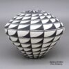 Cletus Victorino, zzac3b211, Black and white seed pot with a geometric design - Image 3