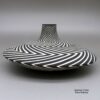 Paula Estevan, zzac3b242m3, Black and white jar with a distinctive flat shape, a square opening, and a geometric design - Image 2